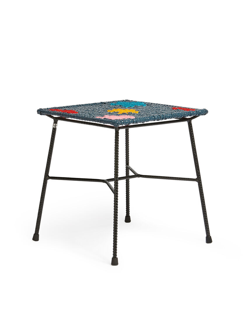 Tabouret-table MARNI MARKET carré en fer et PVC color-block - Mobilier - Image 2