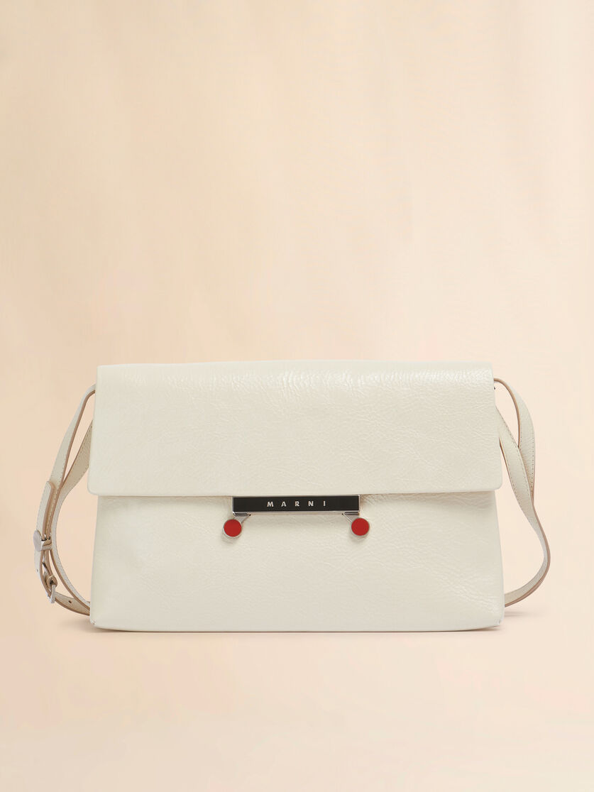 Black craquelé patent leather medium Envelope bag - Shoulder Bags - Image 1