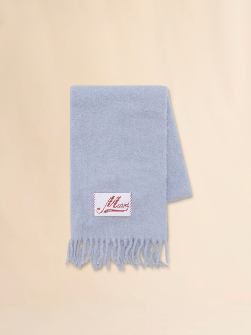 Light blue alpaca scarf - Scarves - Image 1
