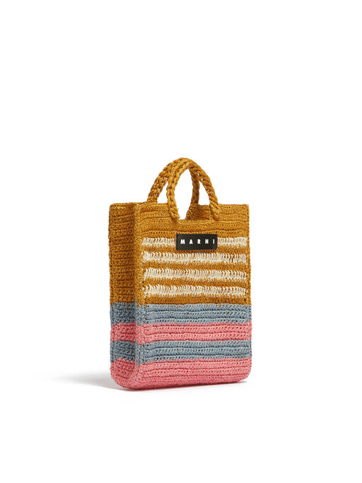 ゴールドブラウン MARNI MARKET FIQUE バッグ - ショッピングバッグ