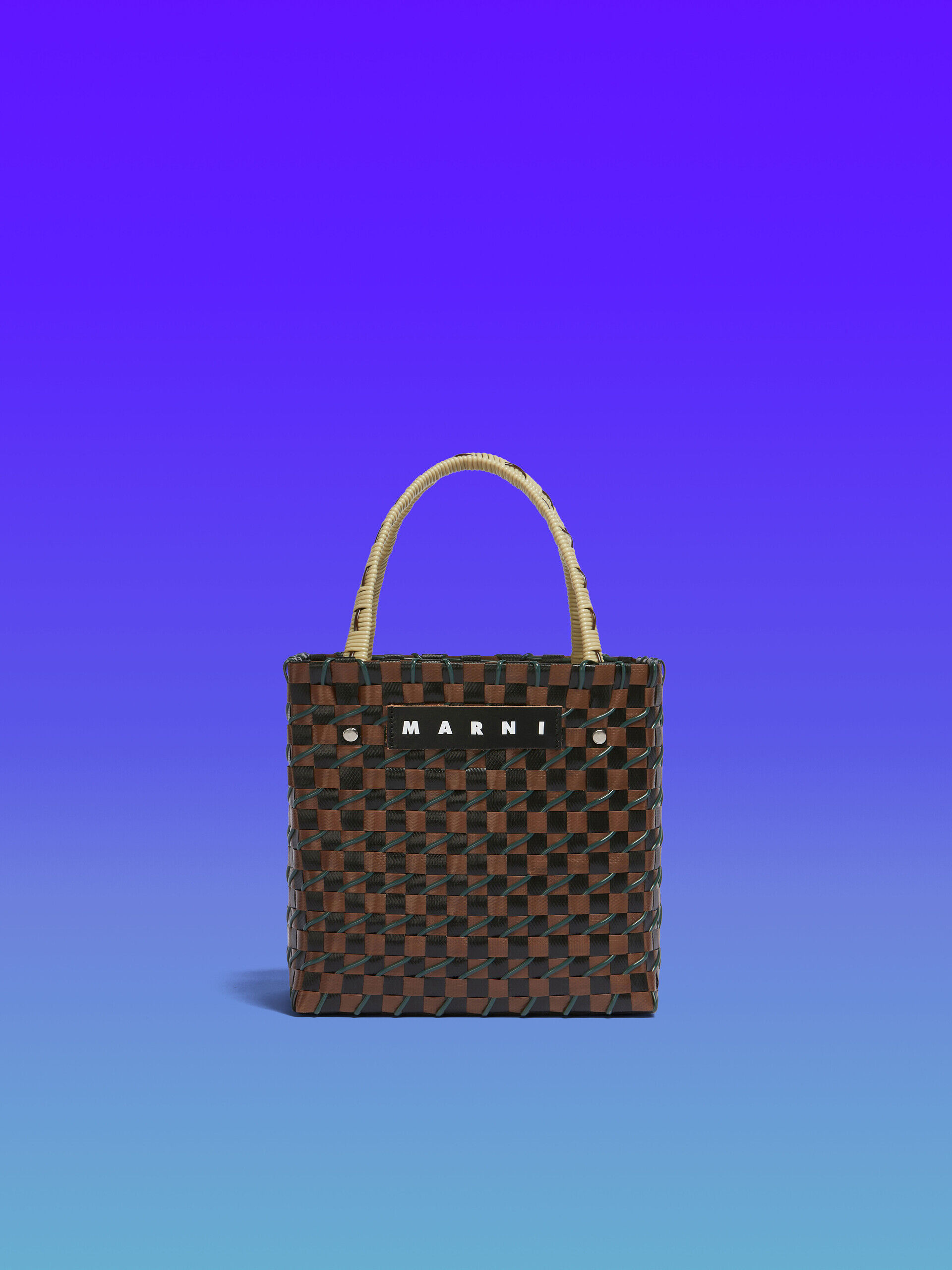 ブラウン MARNI MARKET Diagonal Cable ミニ バスケットバッグ