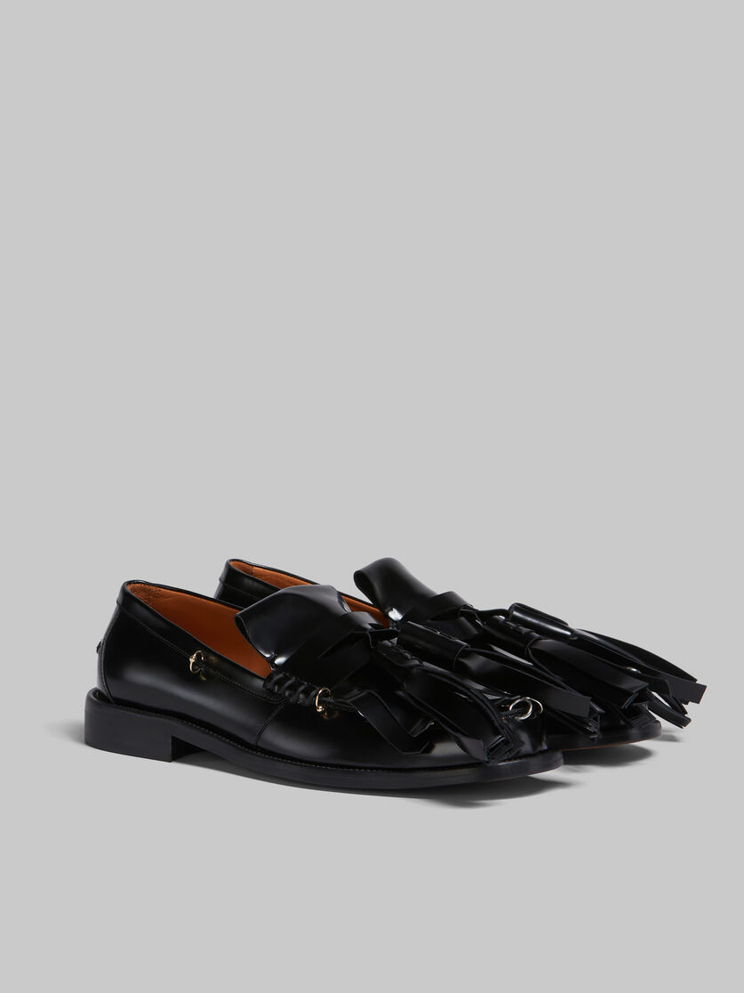 Black leather Bambi loafer with maxi tassels - Lace-ups - Image 2