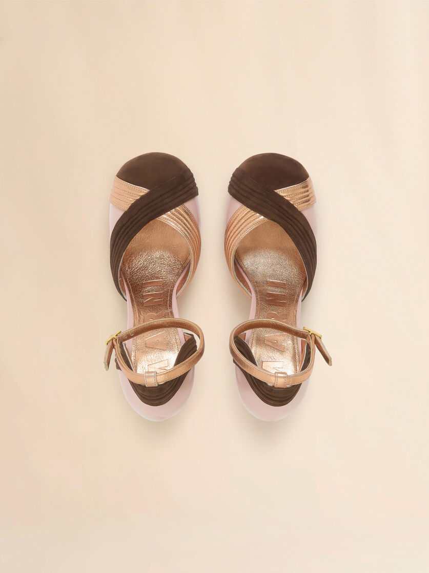 Pumps New Wave aus Wildleder und rosa Metallic-Leder - Pumps - Image 4