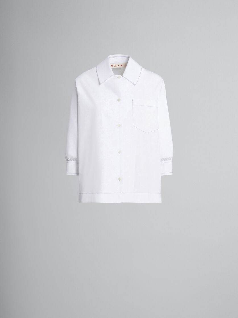 Chemise en popeline blanche - Chemises - Image 1
