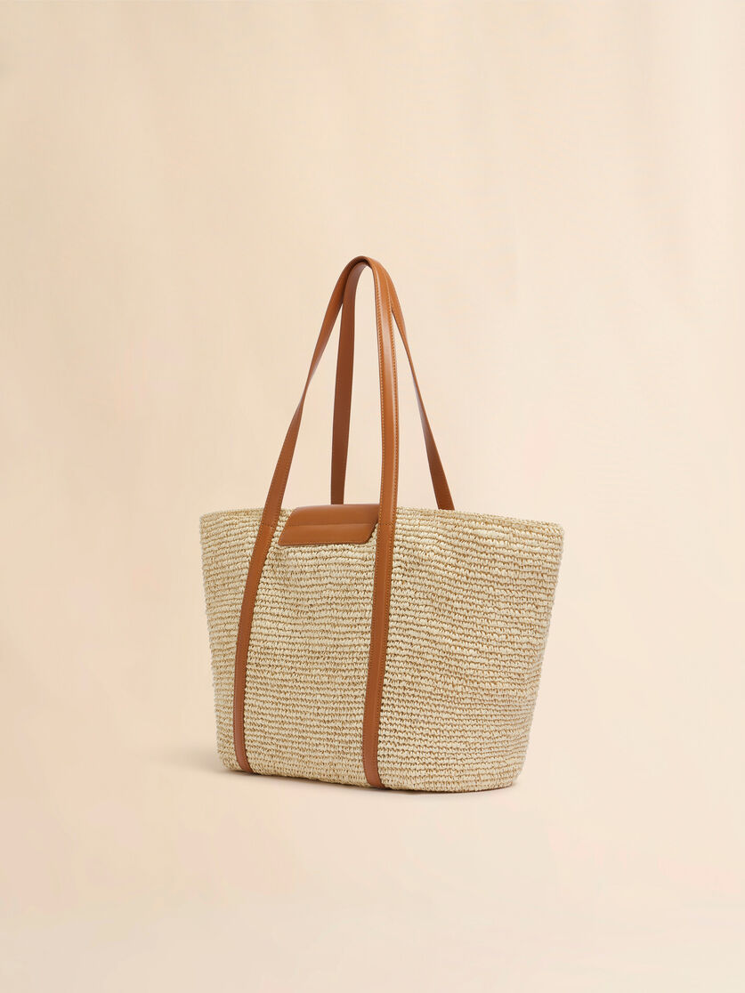 Medium black raffia-effect Trunkaroo beach bag - Shopping Bags - Image 3