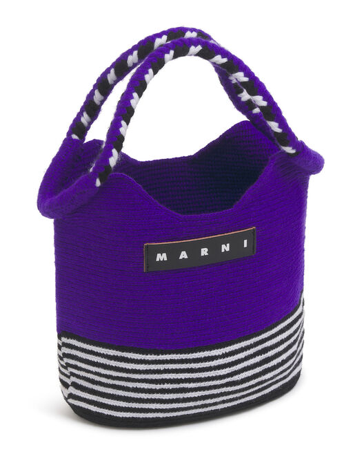アメジスト MARNI MARKET BUCKET BAG - ショッピングバッグ