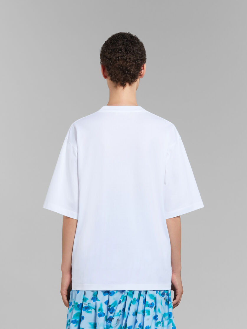 T-shirt en coton biologique blanc avec logo - T-shirts - Image 3