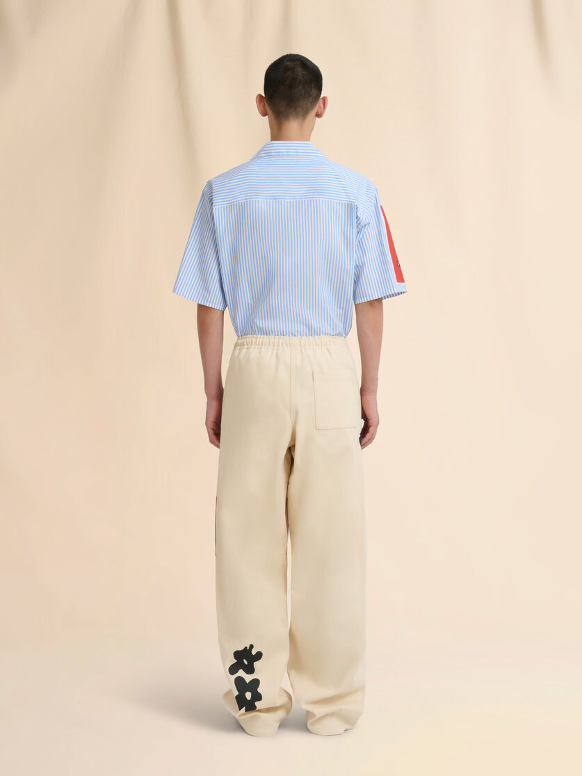 Cream organic bull denim trousers - Pants - Image 3