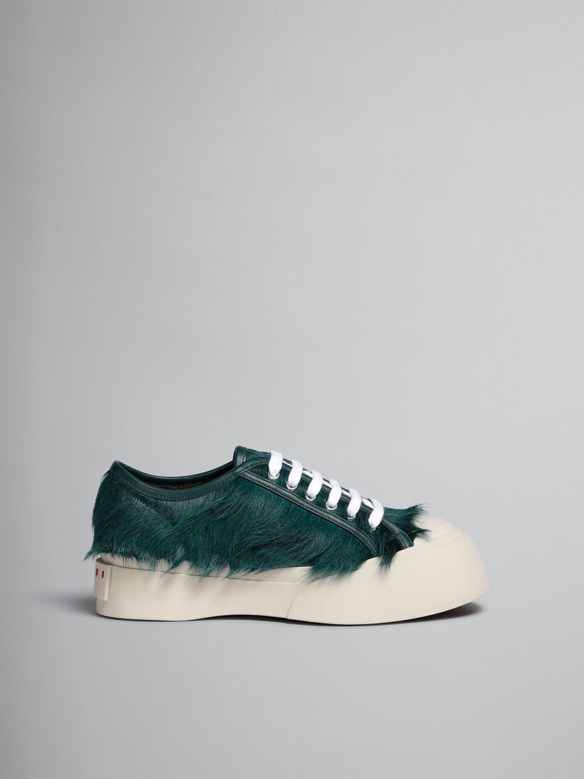Fuchsia long-hair calfskin Pablo lace-up sneaker - Sneakers - Image 1