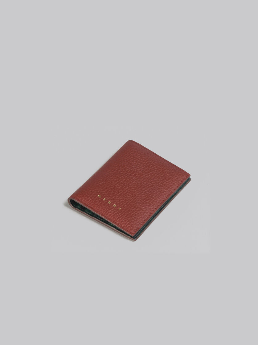 Black leather bifold Venice cardholder with marbled interior - Wallets - Image 4