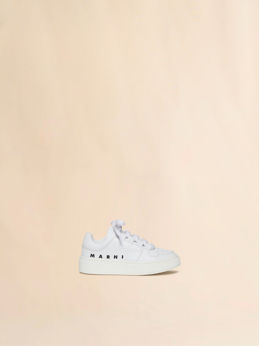 Niedriger Sneaker aus weißem Leder - Sneakers - Image 1