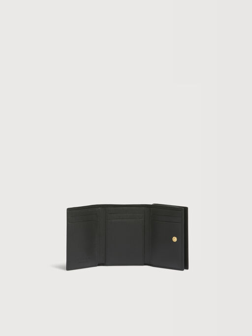 Black leather trifold wallet with Marni Mending - Wallets