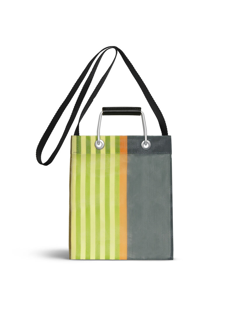 グリーンブルー(ターコイズ) MARNI MARKET STRIPE MINI SHOULDER BAG - ハンドバッグ - Image 3