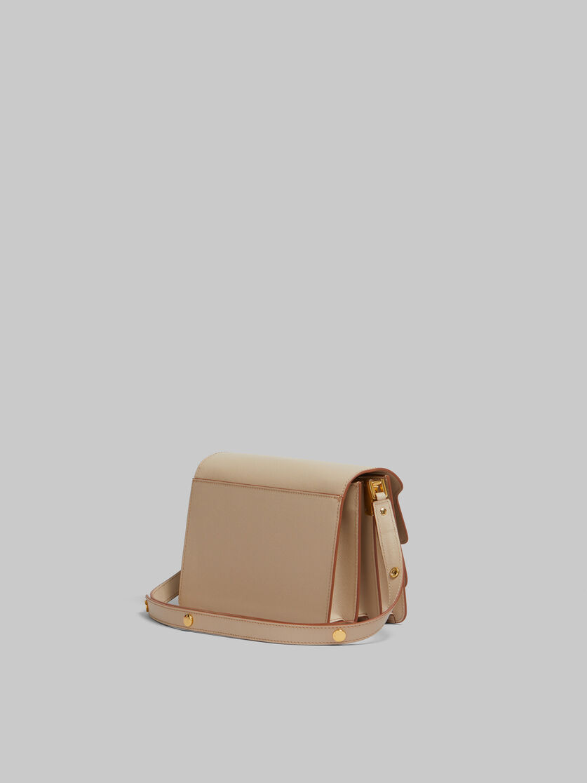 Beige saffiano leather medium Trunk bag - Shoulder Bags - Image 2