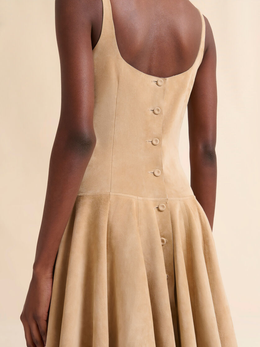 Camel suede bustier dress - Dresses - Image 5