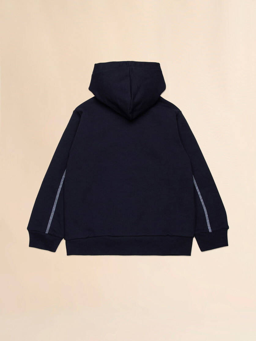 Blue sweatshirt with contrasting seams - Sweaters - Image 2