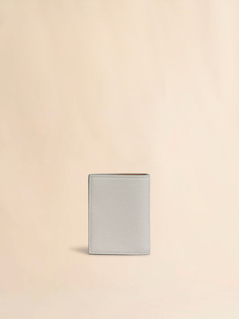 Brown leather bifold wallet with Marni Mending embroidery - Wallets - Image 3