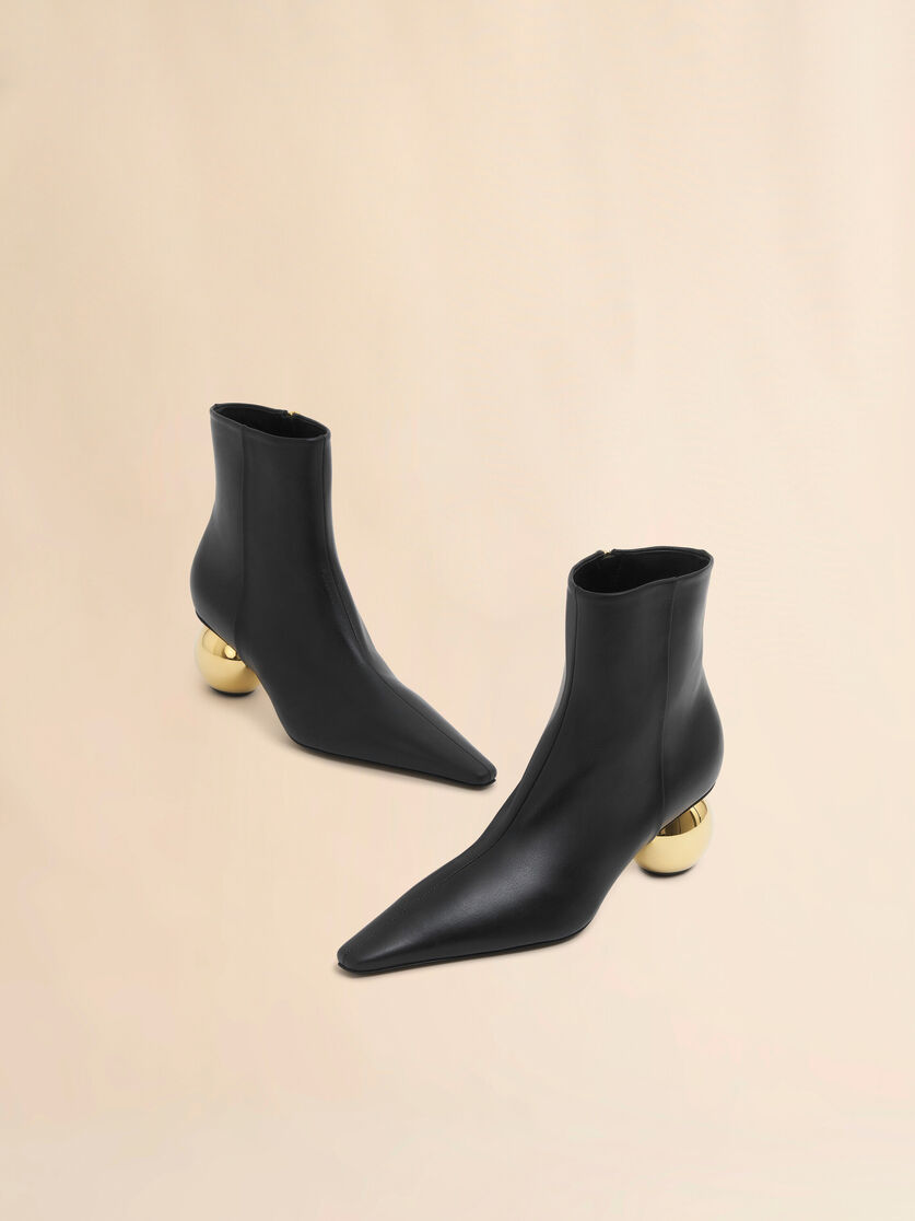 Black leather ankle boot - Boots - Image 4