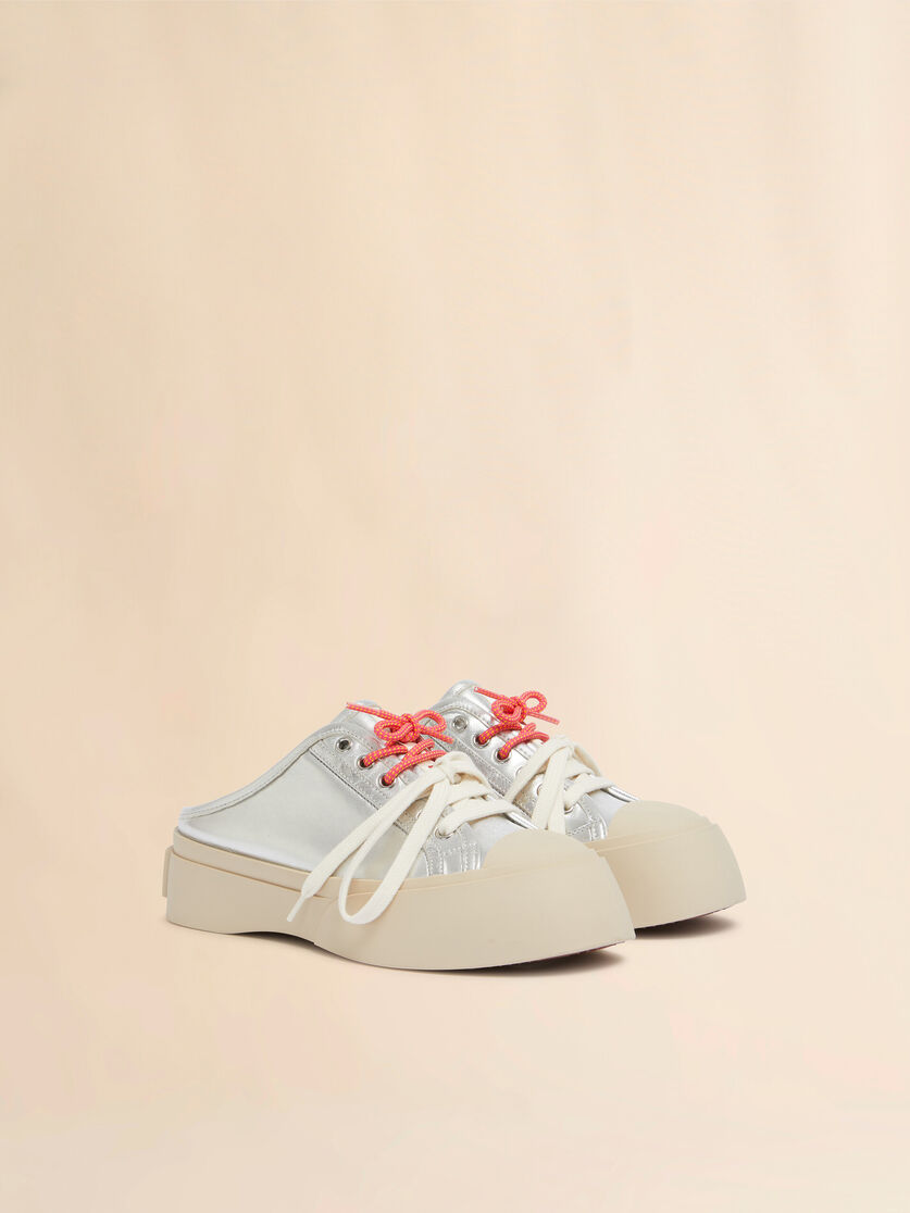 Silver leather Pablo lace-up sabot - Sneakers - Image 2