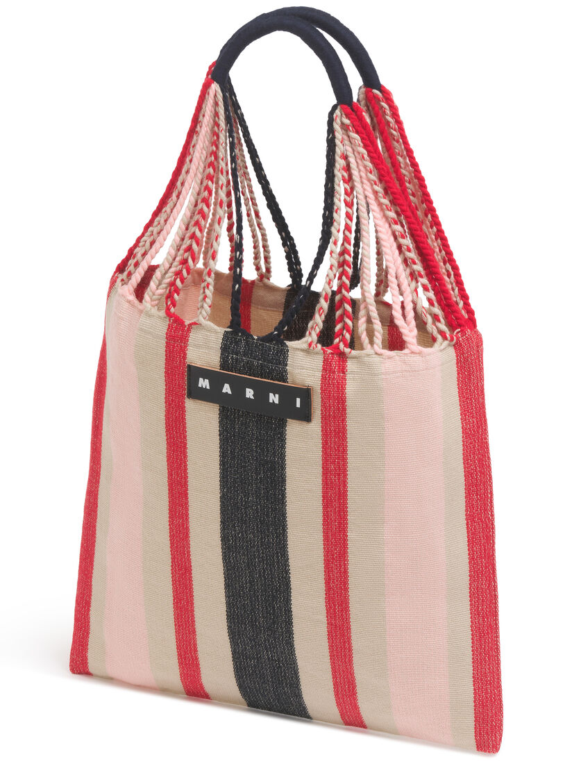 MARNI MARKET ポリエステル ショッピングバッグ ハンモック風ハンドル付き グレー/ターコイズ/レッド - ハンドバッグ - Image 4