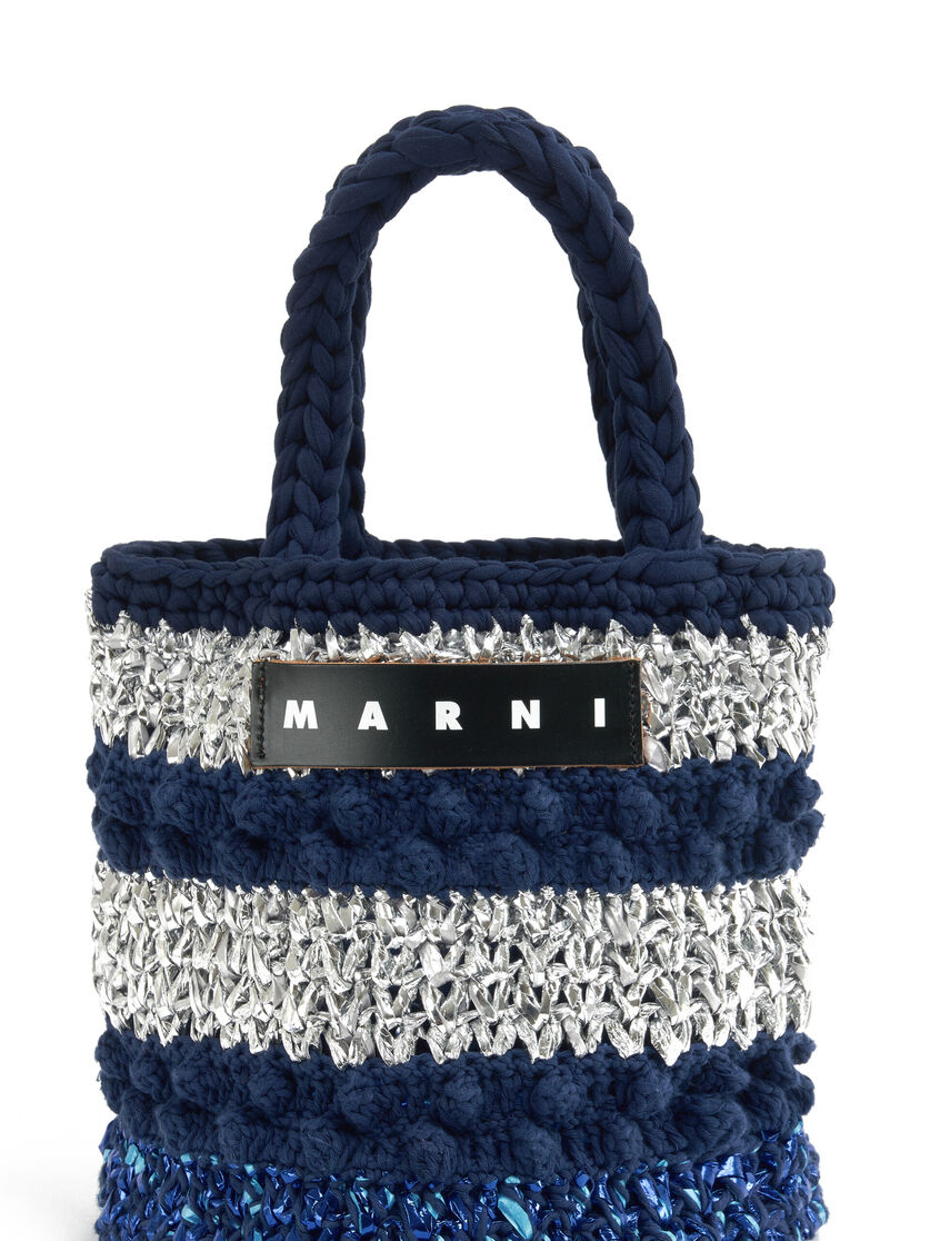 ディープブルー シルバー ボブルニット MARNI MARKET バケットバッグ - ショッピングバッグ - Image 4