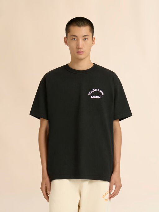 Marni + Madhappy black cotton T-shirt with animal print - Shirts