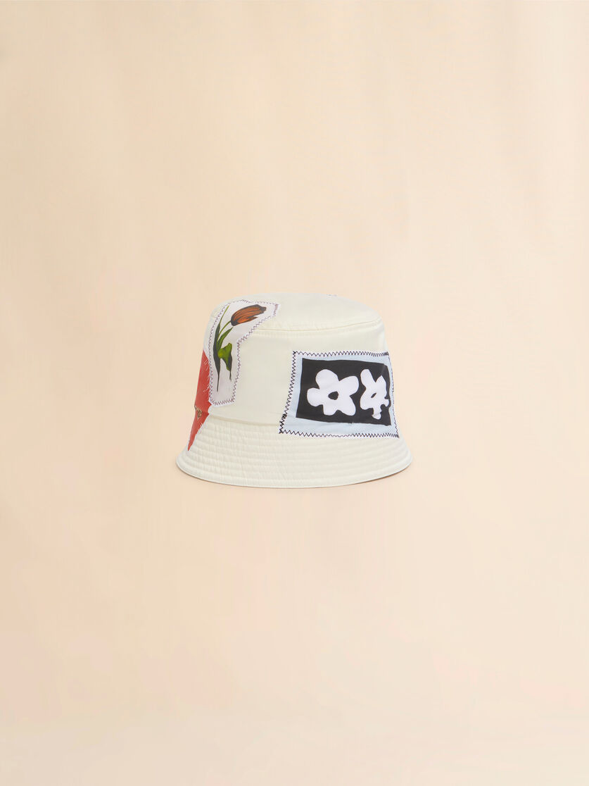 Cream taffeta bucket hat - Hats - Image 1