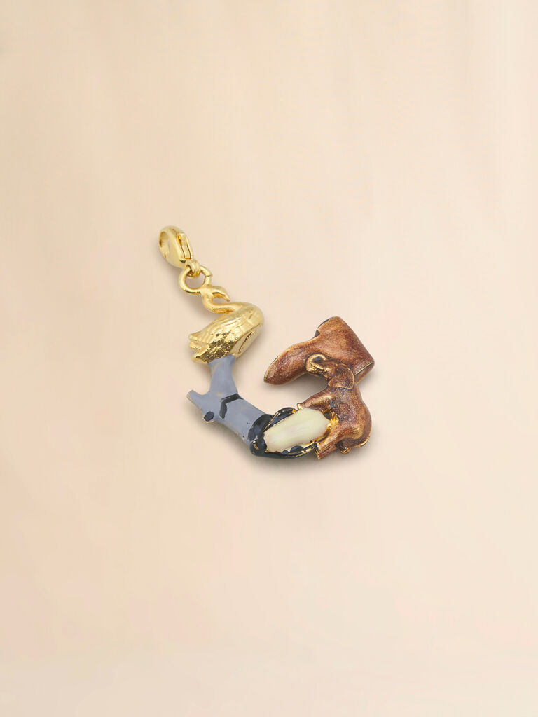 Red Enamel Marni Symbol Bag Charm