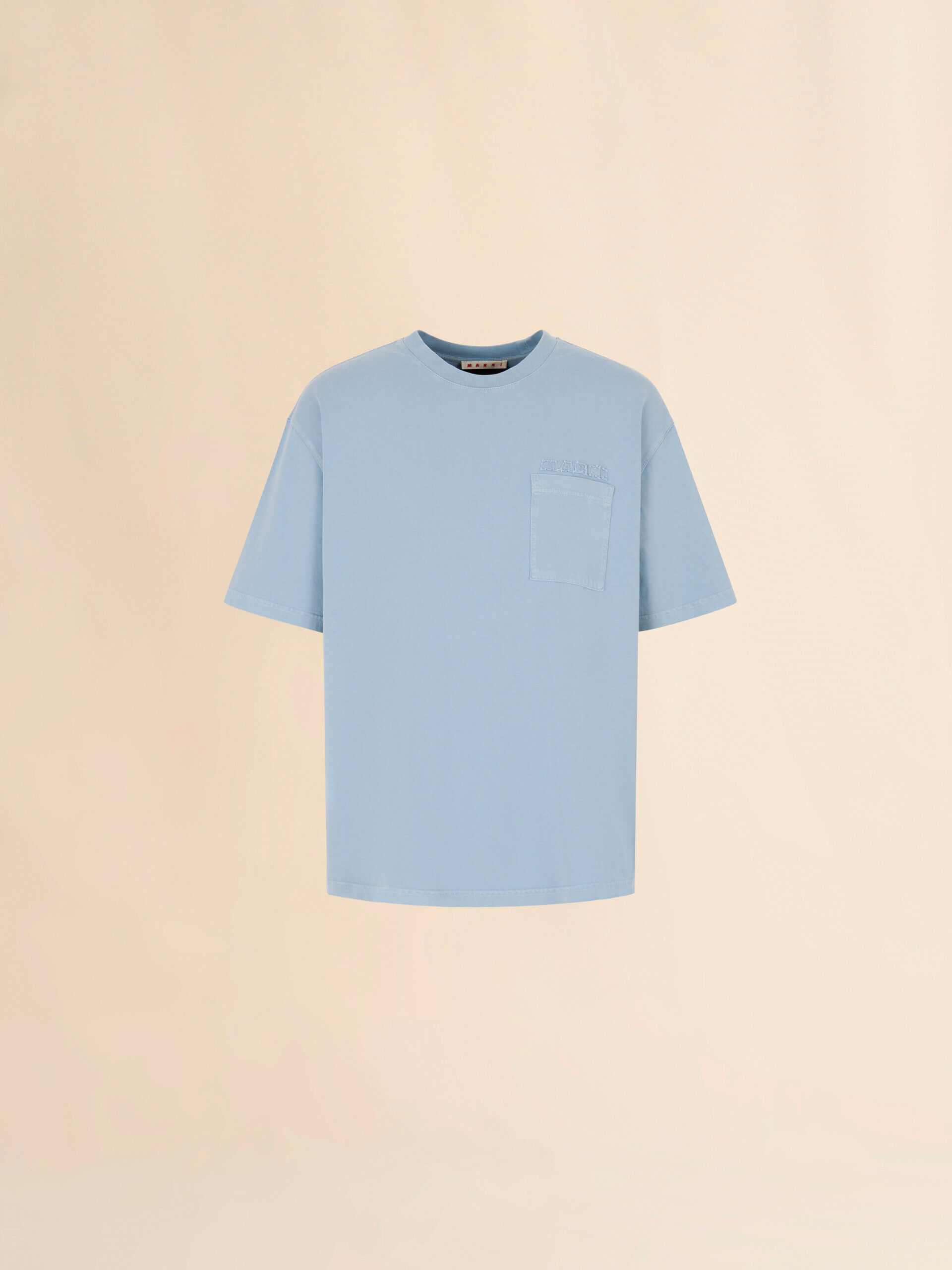 Marniパッチ コットンスTシャツ ライトブルー | Marni