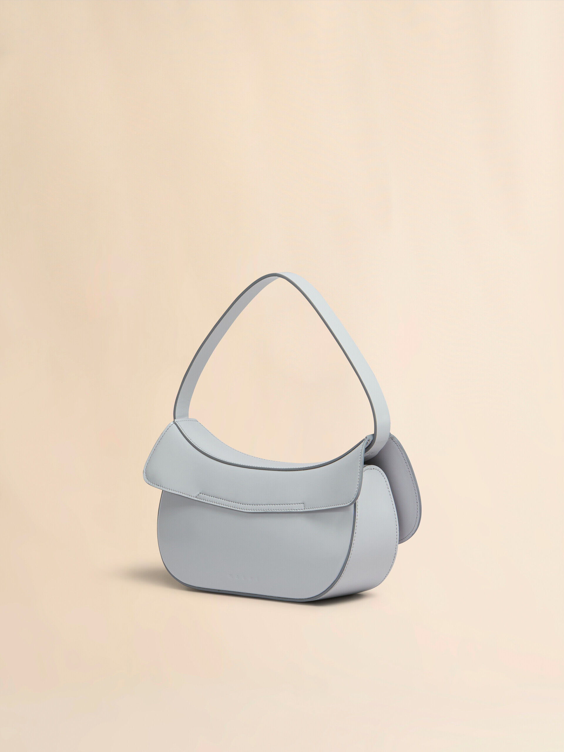 Grey leather Butterfly medium hobo bag | Marni