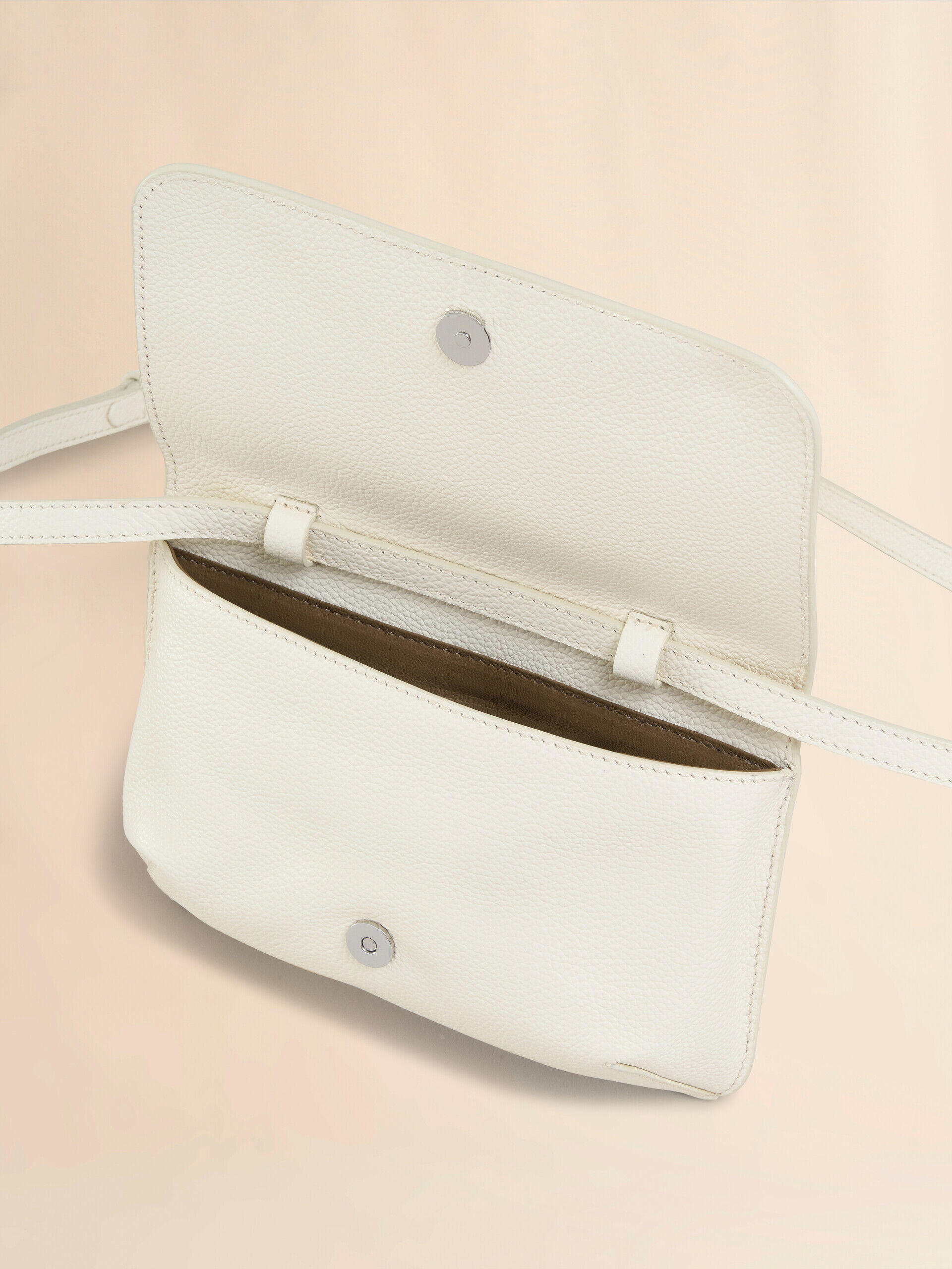 トートバッグ MARNI Ivory Leather Shoulder Bag Ivory leather shoulder bag with Marni Mending | Marni