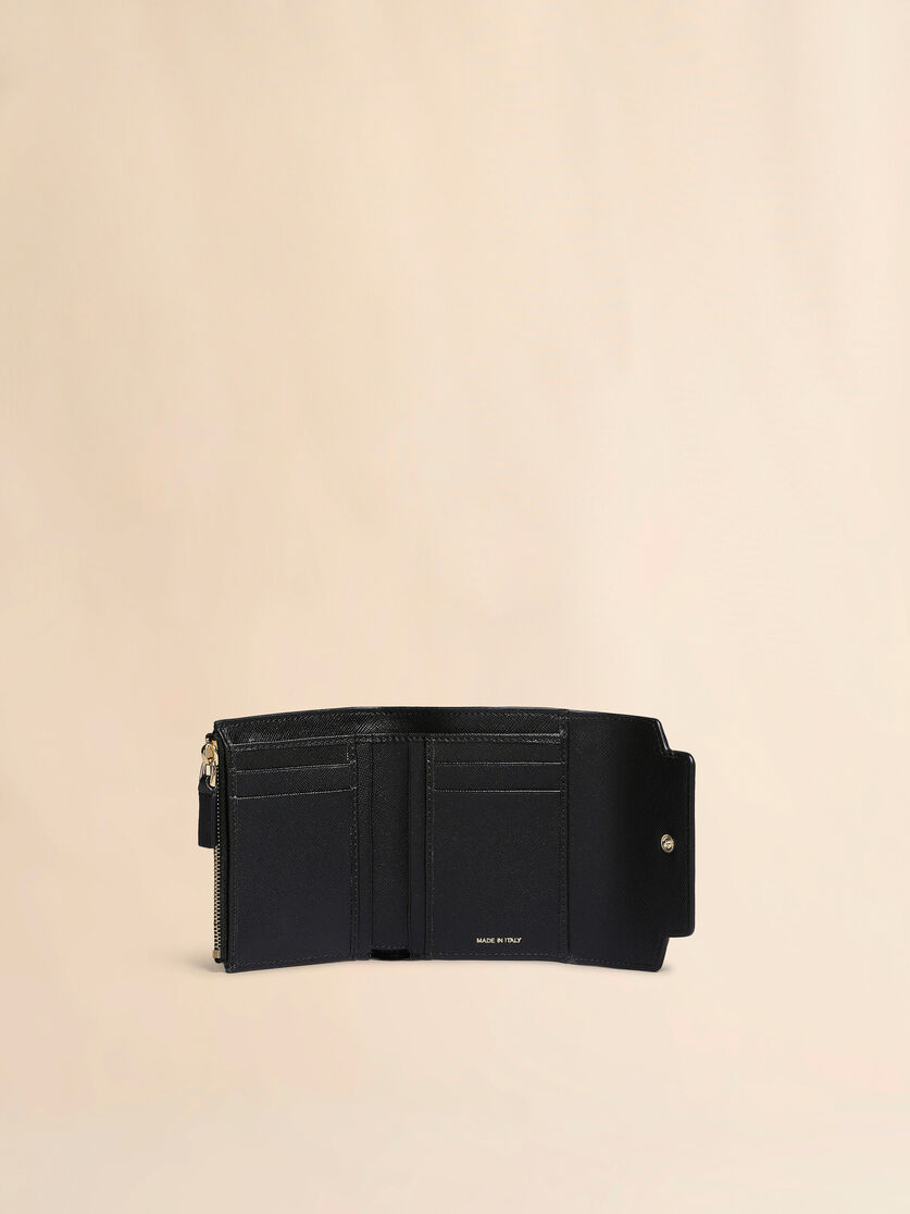 ブラック サフィアーノレザー製ウォレット | Marni