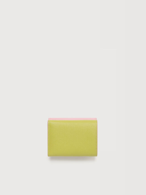 ブラウン、ブラック＆グレー レザー Trunk三つ折りウォレット - 財布