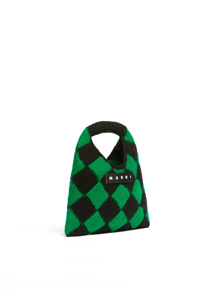ブルー&ブラウン MARNI MARKET DIAMOND テックウールバッグ ミニ - ショッピングバッグ - Image 2