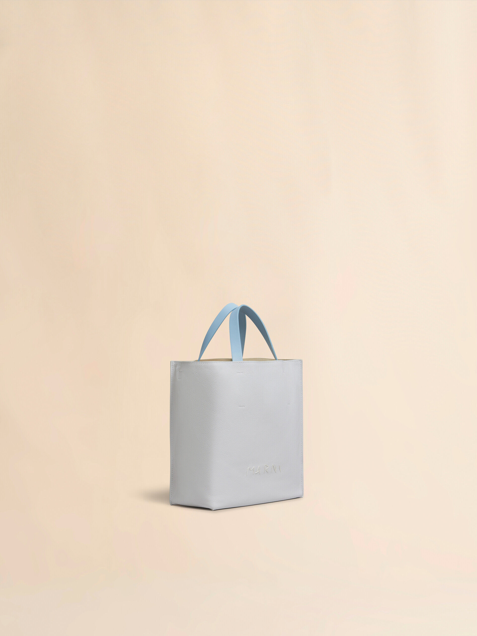 Museo Soft Mini Bag in grey beige and blue leather with