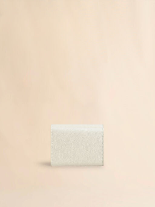 Cartera de tres cuerpos de piel color marfil con bordado Marni Mending - Carteras