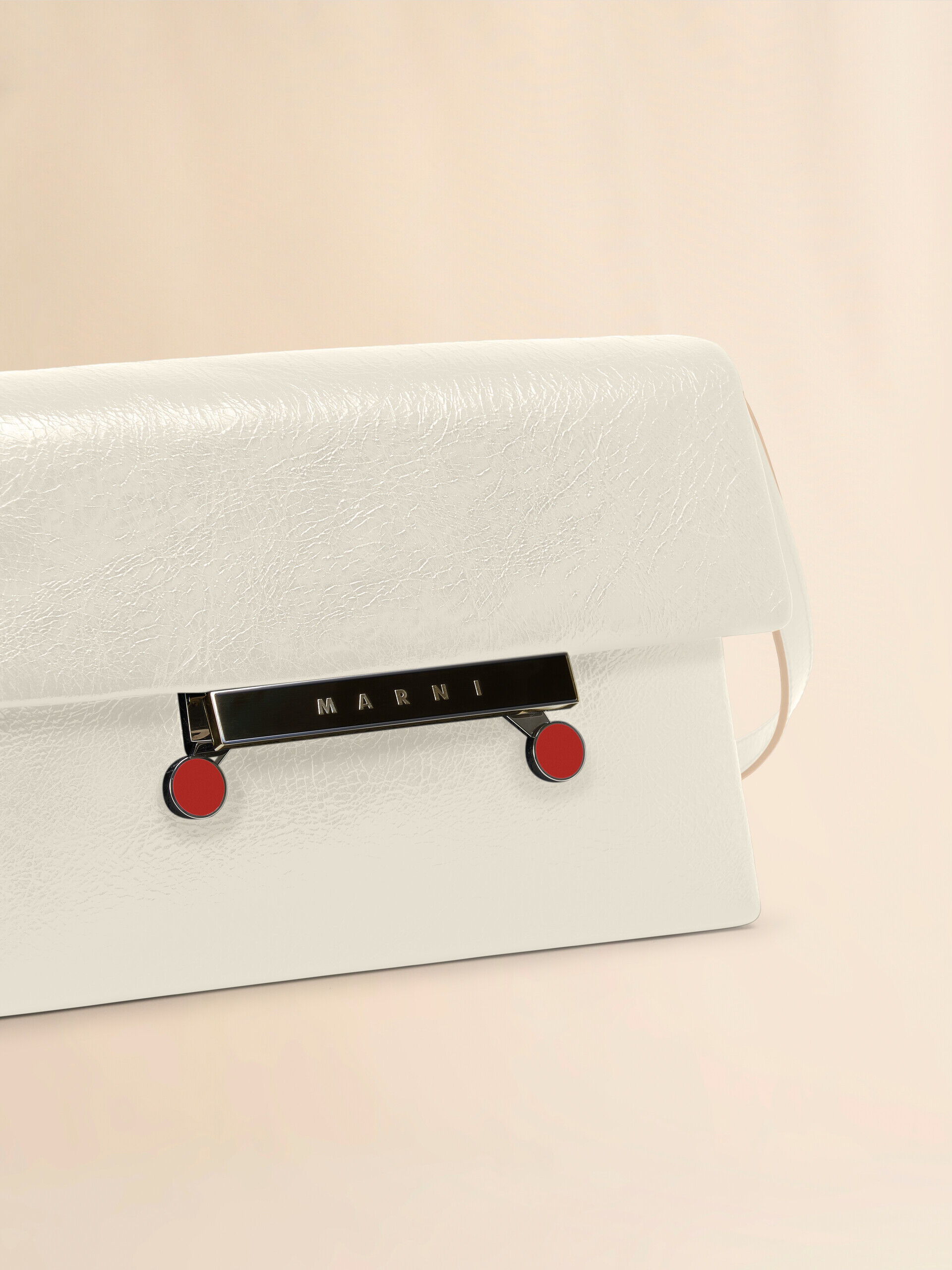 Cream craquelé patent leather small Envelope bag | Marni Cream craquelé patent leather small Envelope bag | Marni