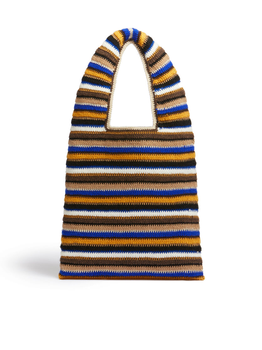 Sac Marni Market Mom bleu réalisé au crochet - Sacs cabas - Image 3