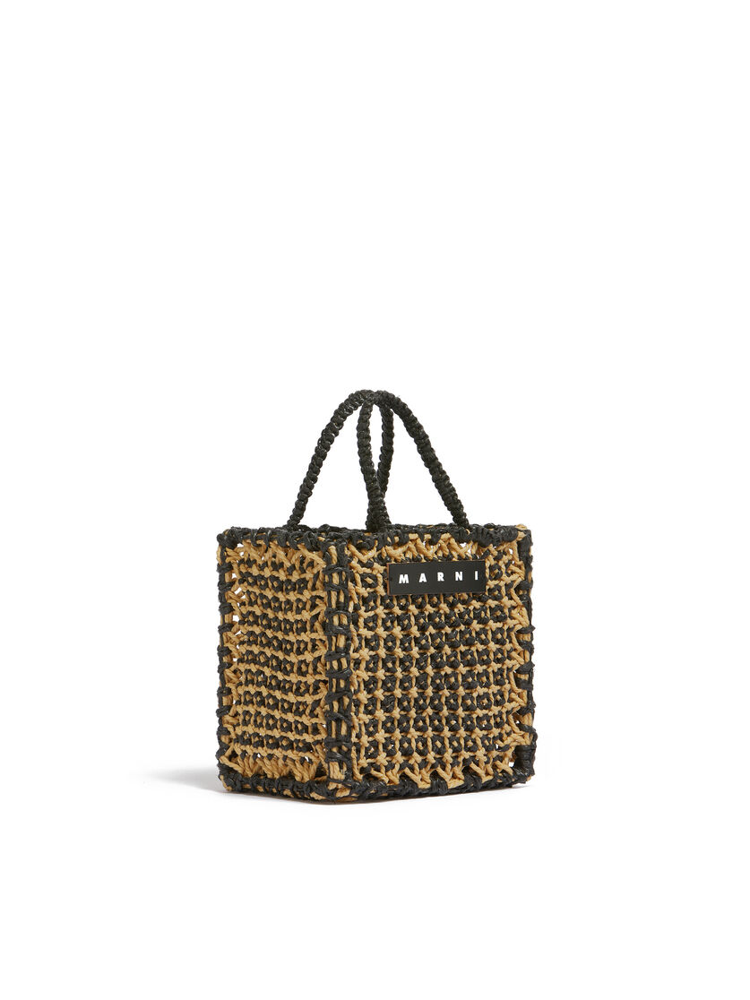 MARNI MARKET JURTA Häkeltasche in Schwarz und Beige | Marni