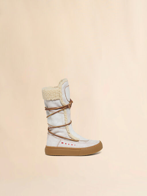 White sheepskin winter boot - Sneakers