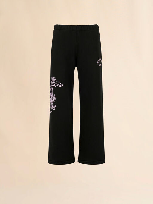 Marni + Madhappy black cotton sweatpants with animal print - Pants
