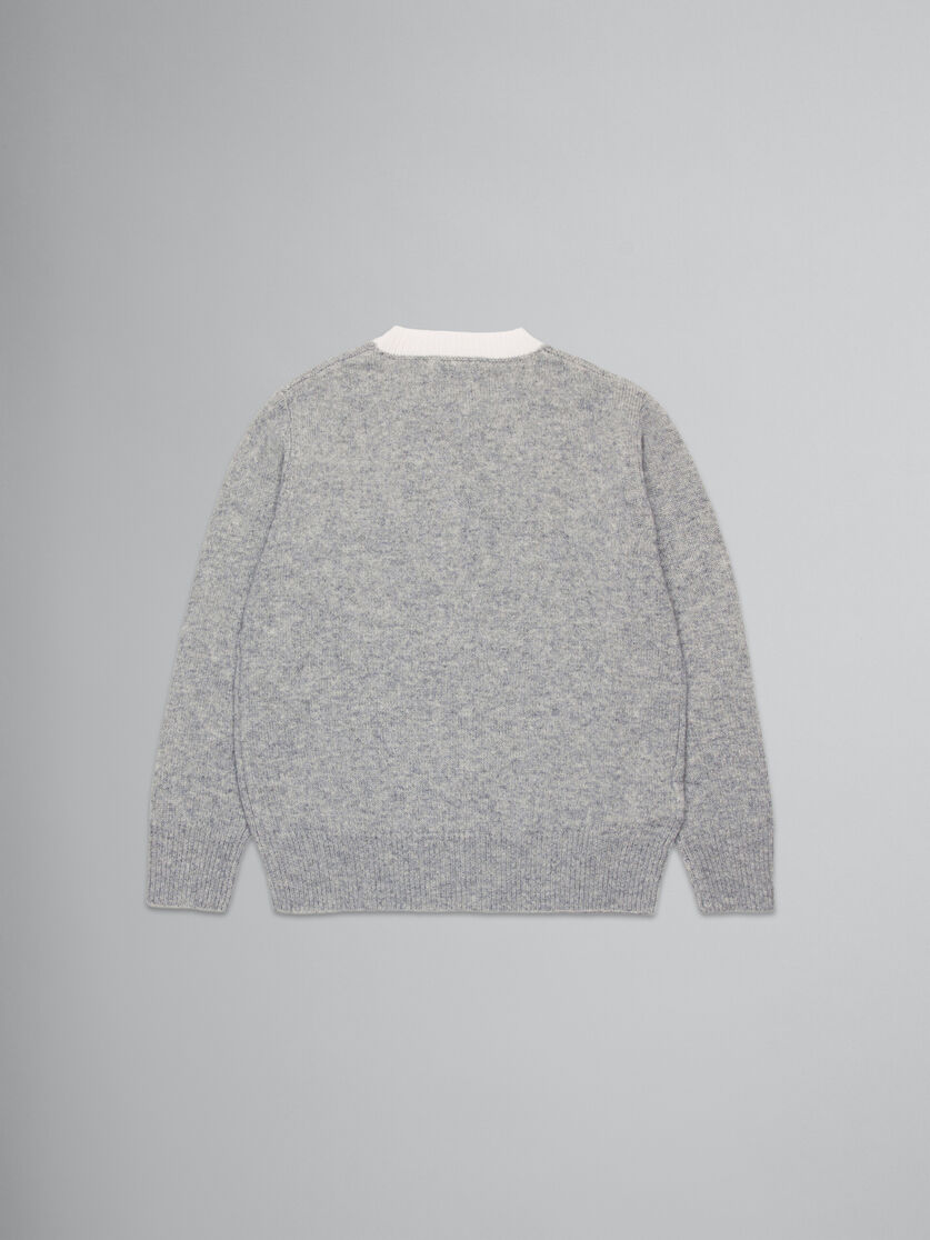 グレー ロゴ カシミア混紡製 セーター | Marni