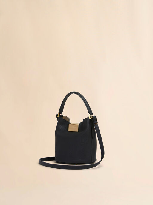 Schwarze Trunkaroo-Tasche aus Leder - Schultertaschen