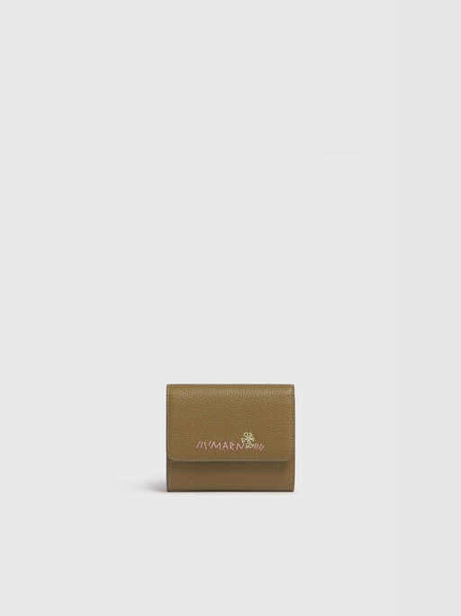 ブラウン レザー Marni Mending フラップカードホルダー - 財布