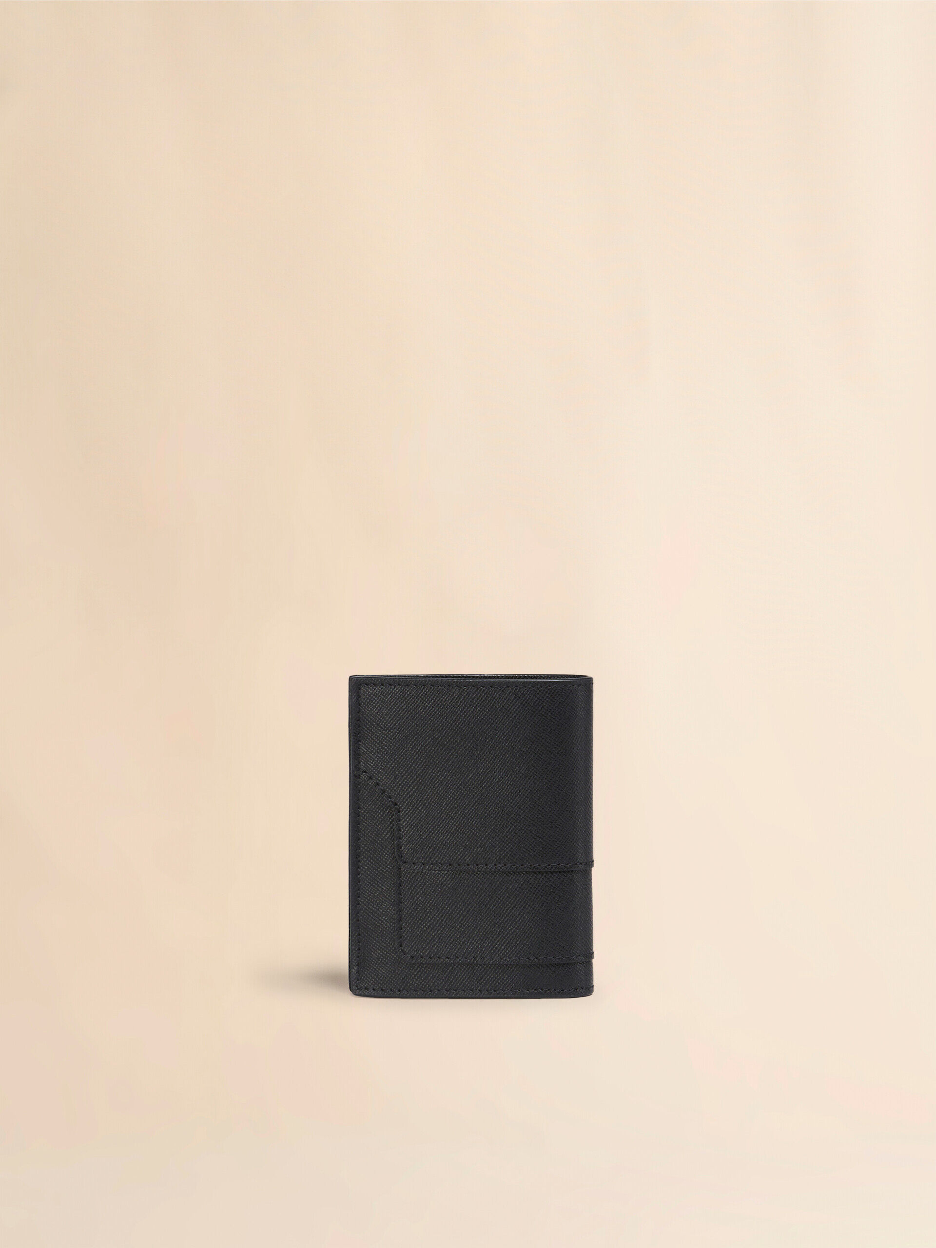 新品 MARNI 財布マルニ ブラック レザー製 二つ折りウォレット