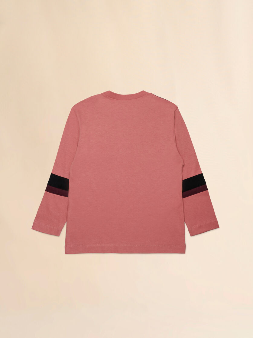 Yellow long-sleeved T-shirt with sleeve stripes - T-shirts - Image 2