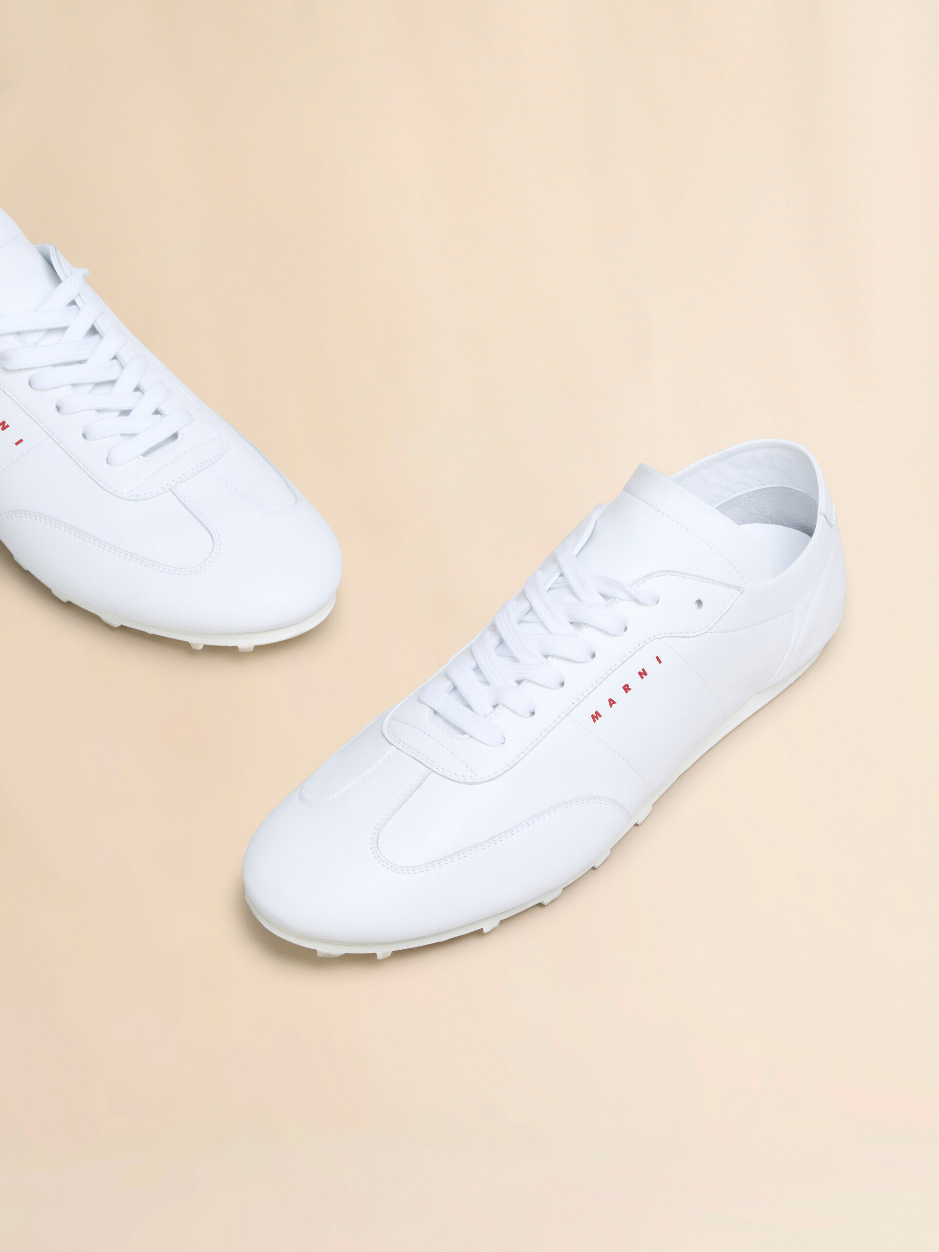 White nappa leather Softy Soccer sneaker | Marni