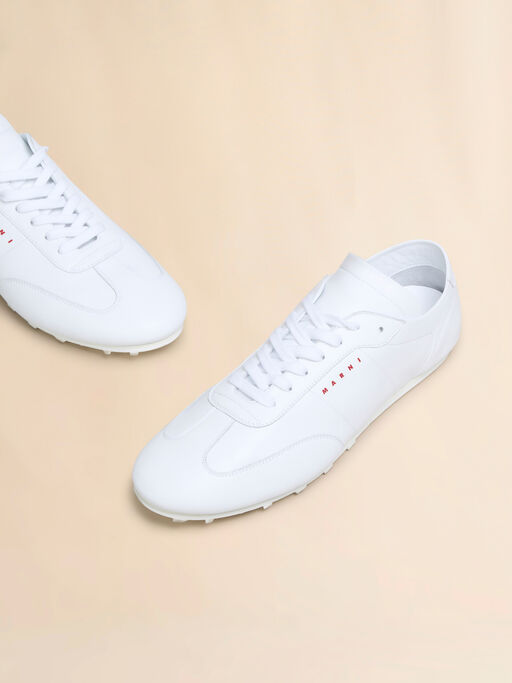 White nappa leather Softy Soccer sneaker - Sneakers