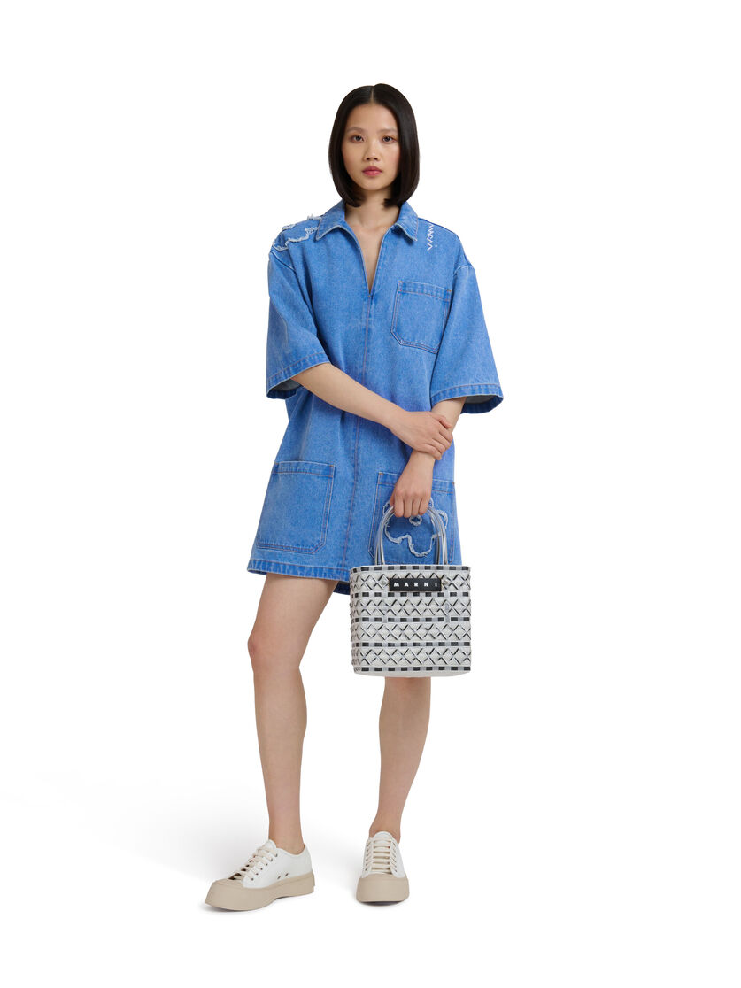 ブラック/ホワイト MARNI MARKET トランスペアレントバスケット - ショッピングバッグ - Image 2