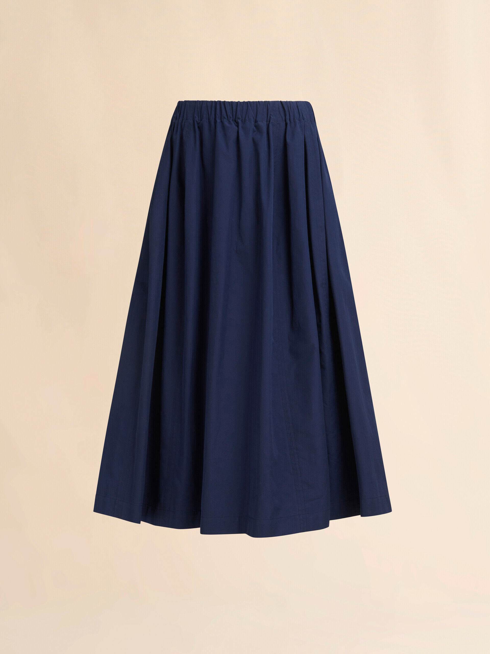 Blue organic poplin elasticated midi skirt | Marni